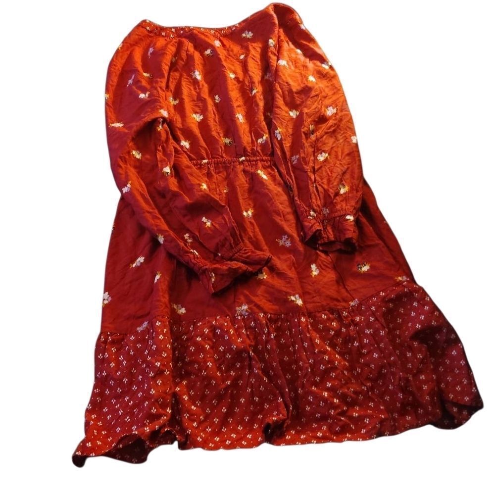 Old Navy Red Floral Midi Dress (207) - Picture 6 of 6